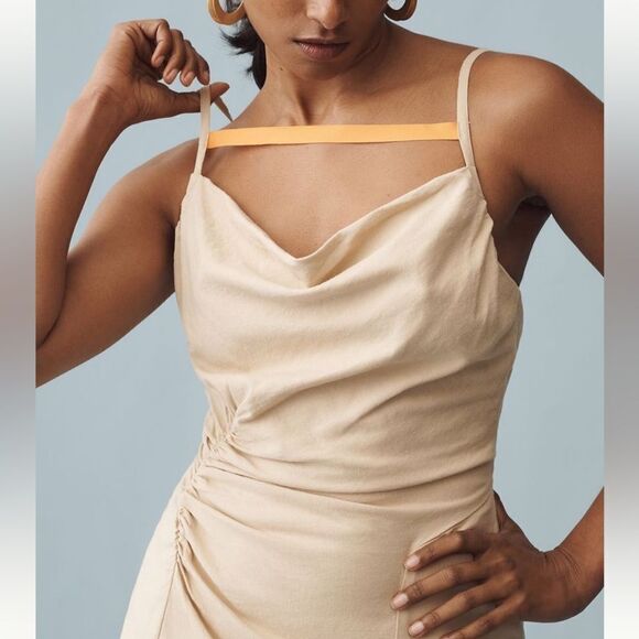 By Anthropologie Ruched  Slim Midi Dress - Picture 4 of 7